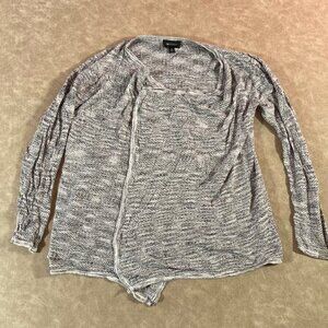 AB‎ Studio Women’s Grey Open Cardigan Long Sleeve Size M